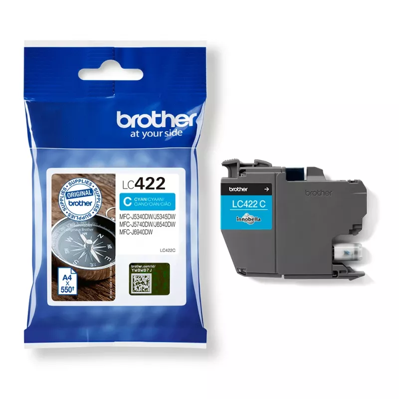 Brother LC422C Cartucho de tinta 1 ud. Original Cian