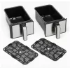 Kenwood HFM20.000MB Freidora doble 8 L Independiente 1700 W Freidora de aire Negro