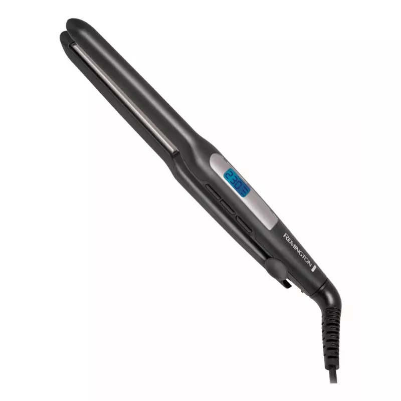 Plancha de pelo Remington S5515 — 9 niveles de calor, placas de cerámica, 120–240V, negro