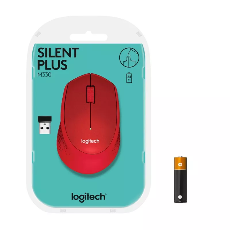 LOGITECH M330 Silent Plus Rojo
