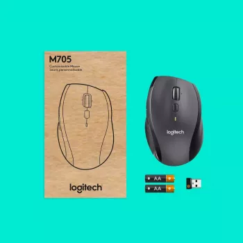 Logitech Marathon M705 Ratón Inalámbrico USB Negro