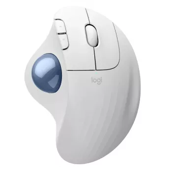 Logitech Ergo Series ERGO M575S - Trackball - ergonómico - óptico - 5 botones - inalámbrico - Bluetooth, 2,4 GHz - receptor USB Logitech Logi Bolt - Off White (910-007030)