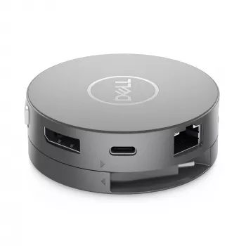 DELL Pro Hub de viaje USB-C 7 en 1 - DA310, con cable, USB 3.2 Gen 2 (3.1 Gen 2) Type-C, 10,100,1000 Mbit/s, plateado, 3840 x 2160 píxeles, 1920 x 1080 píxeles
