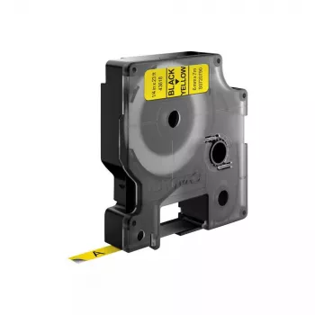 Etiquetas DYMO Authentic D1 | impresión negra sobre cinta amarilla | 6 mm x 7 m | etiquetas autoadhesivas para impresoras de etiquetas LabelManager | fabricadas en Europa