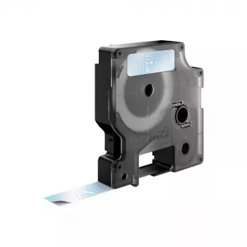 Etiquetas DYMO Authentic D1 | impresión blanca sobre cinta transparente | 12 mm x 7 m | etiquetas autoadhesivas para impresoras de etiquetas LabelManager | fabricadas en Europa