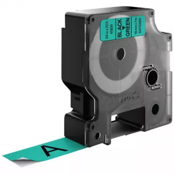 Etiquetas DYMO Original D1 | impresión negra sobre cinta verde | 19 mm x 7 m | etiquetas autoadhesivas para impresoras de etiquetas LabelManager | fabricadas en Europa