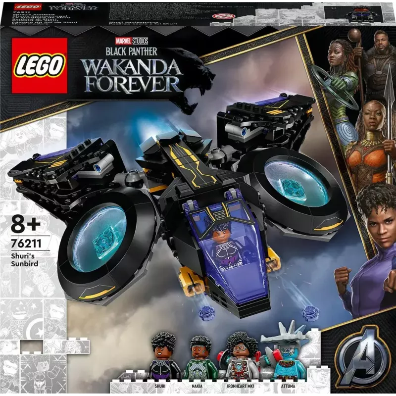 LEGO Marvel Set 76211 Nave de Shuri — set de juego construible con minifiguras