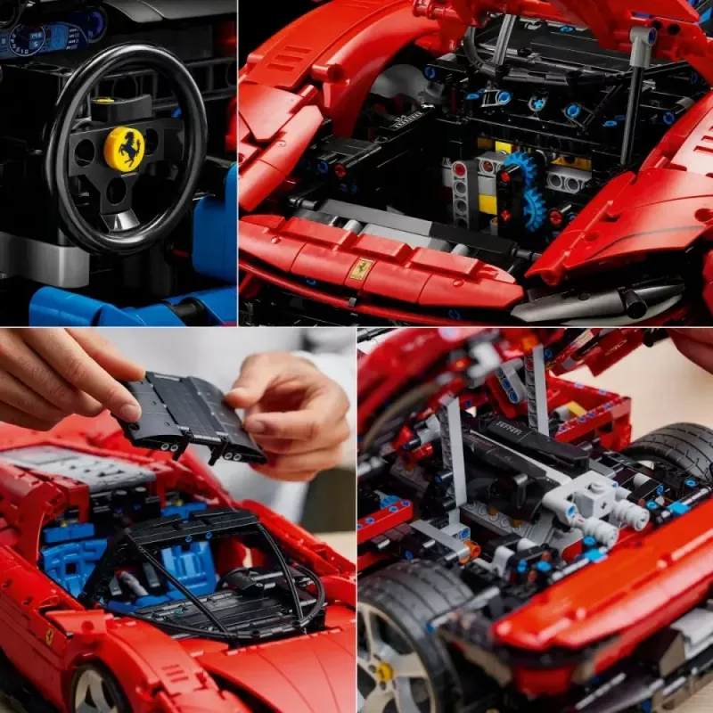 LEGO Technic Set Ferrari Daytona SP3 a escala 1:8, 3 778 piezas, rojo, 6,99 kg