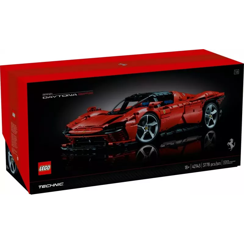 LEGO Technic Set Ferrari Daytona SP3 a escala 1:8, 3 778 piezas, rojo, 6,99 kg