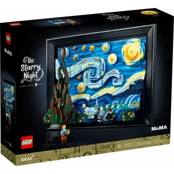 LEGO Vincent van Gogh La noche estrellada Set de construcción 3D, Ideas 21333, 2.316 piezas, 18+