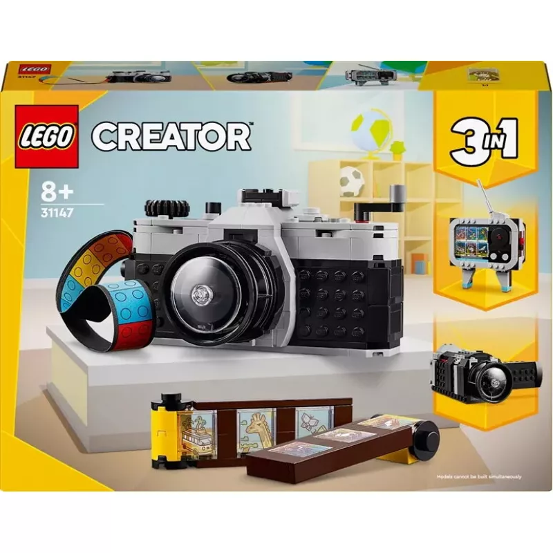 31147 Creator 3 en 1 Cámara retro, juguete de construcción