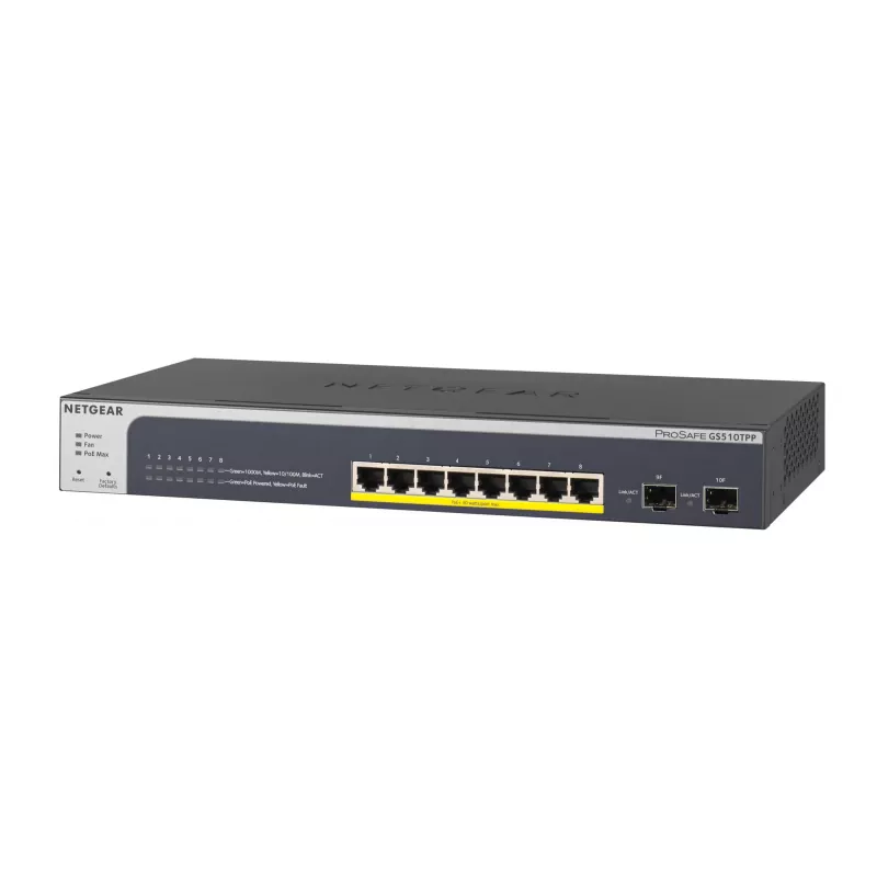 NETGEAR GS510TPP gestionado L2/L3/L4 Gigabit Ethernet (10/100/1000) Power over Ethernet (PoE) negro