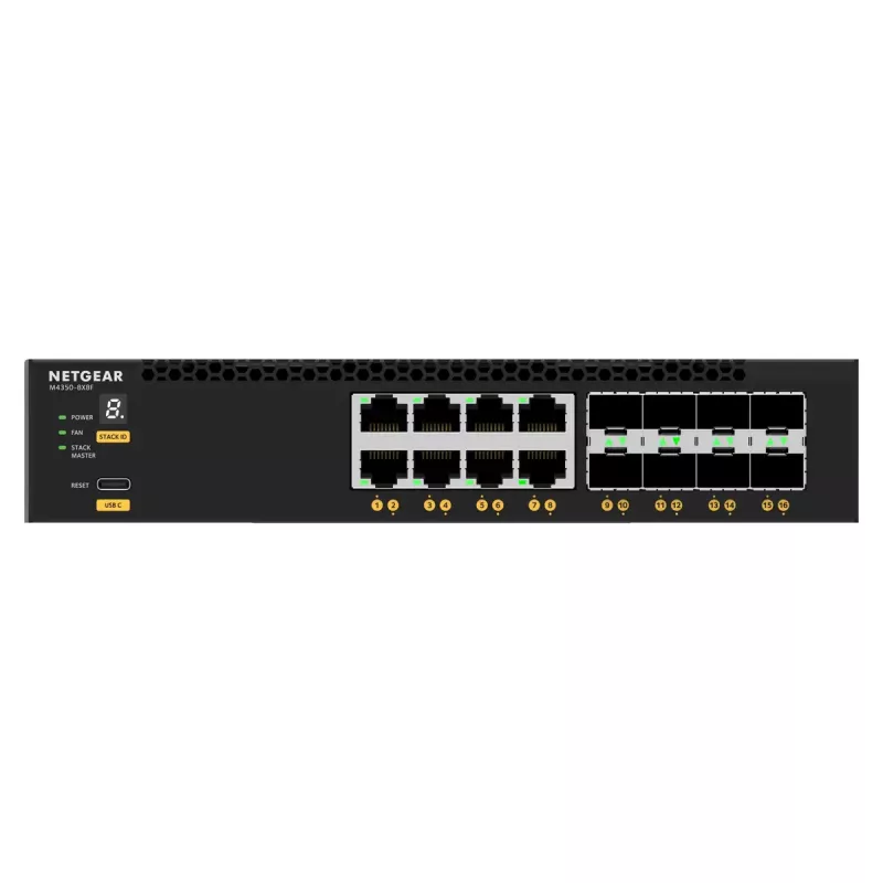 NETGEAR M4350-8X8F gestionado L3 10G Ethernet (100/1000/10000) 1U negro