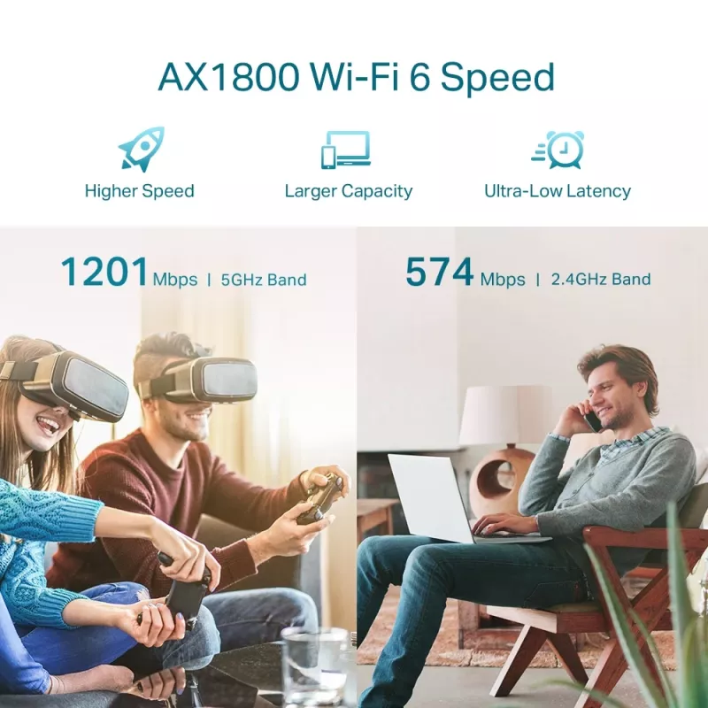 Repetidor de red TP-Link AX1800 WiFi 6 Extender RE605X