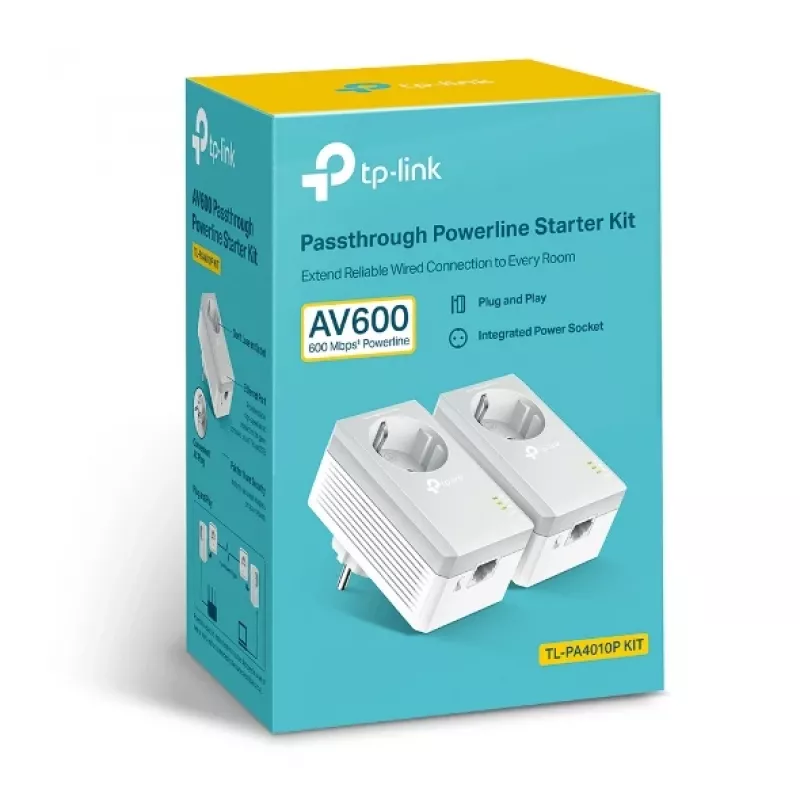 Kit de inicio TP-Link Passthrough Powerline 600, TL-PA4010PKIT, 600 Mbit/s