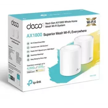 Sistema Wi-Fi 6 Mesh para todo el hogar TP-Link AX1800, pack de 2