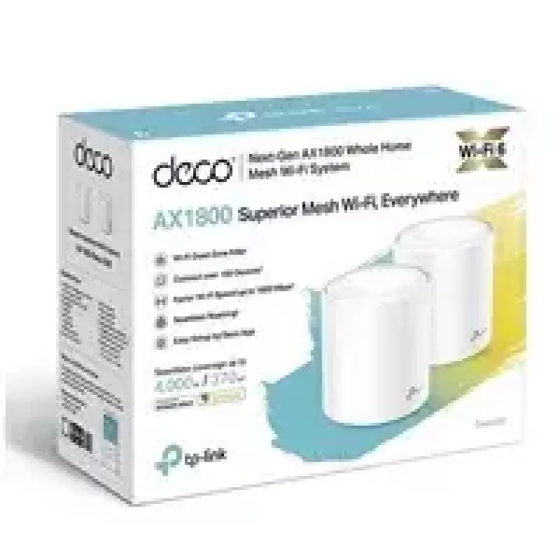 Sistema Wi-Fi 6 Mesh para todo el hogar TP-Link AX1800, pack de 2