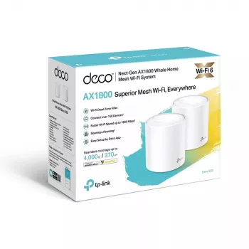 Sistema Wi-Fi 6 Mesh para todo el hogar TP-Link AX1800, pack de 2