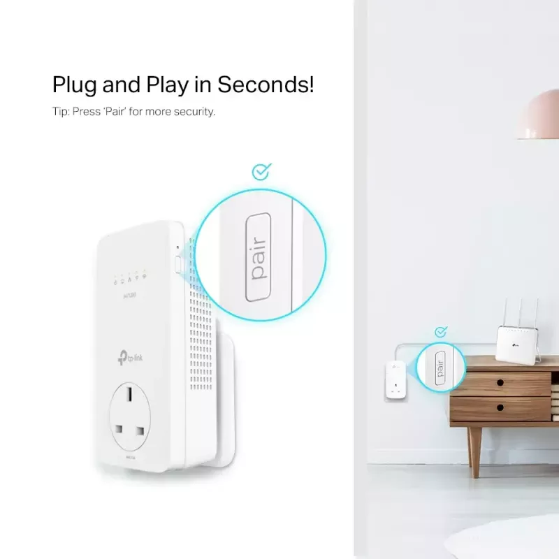 Adaptador de red PowerLine TP-Link TL-WPA8631P 300 Mbit/s Ethernet LAN Wi-Fi blanco 1 ud.