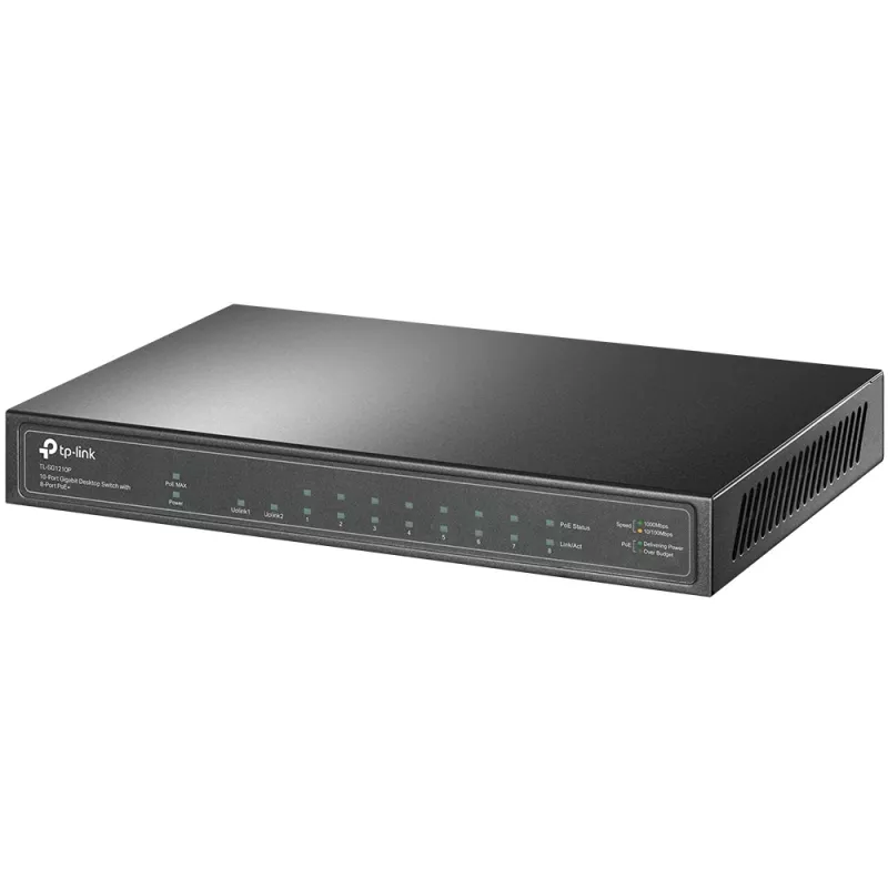 Switch de red TP-Link TL-SG1210P no gestionado Gigabit Ethernet (10/100/1000) Power over Ethernet (PoE) gris