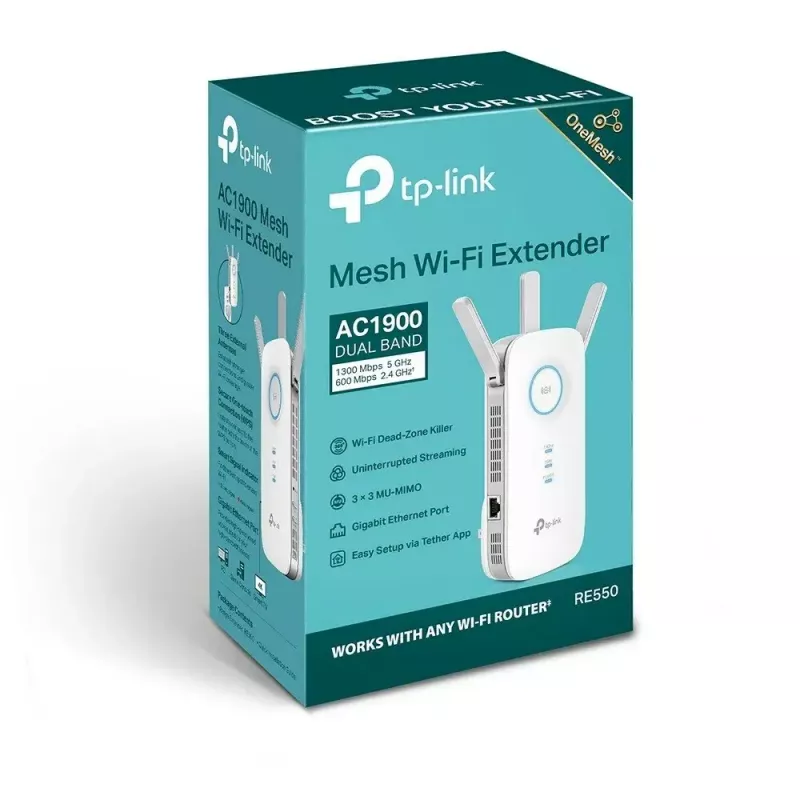 Amplificador de red TP-Link RE550 transmisor y receptor de red blanco 10, 100, 1000 Mbit/s