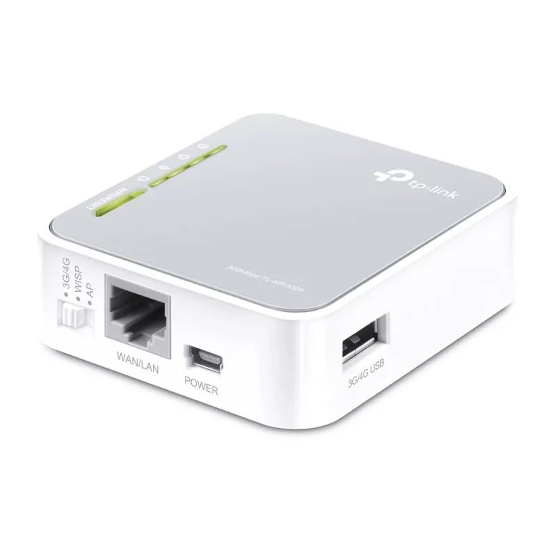 Router WLAN TP-Link TL-MR3020 Fast Ethernet banda única (2,4 GHz) 4G plateado, blanco