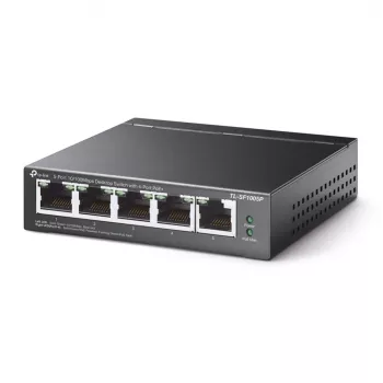 Switch PoE de escritorio TP-Link 5 puertos 10/100Mbps con 4 puertos, no gestionado, Fast Ethernet (10/100), dúplex completo, Power over Ethernet (PoE)