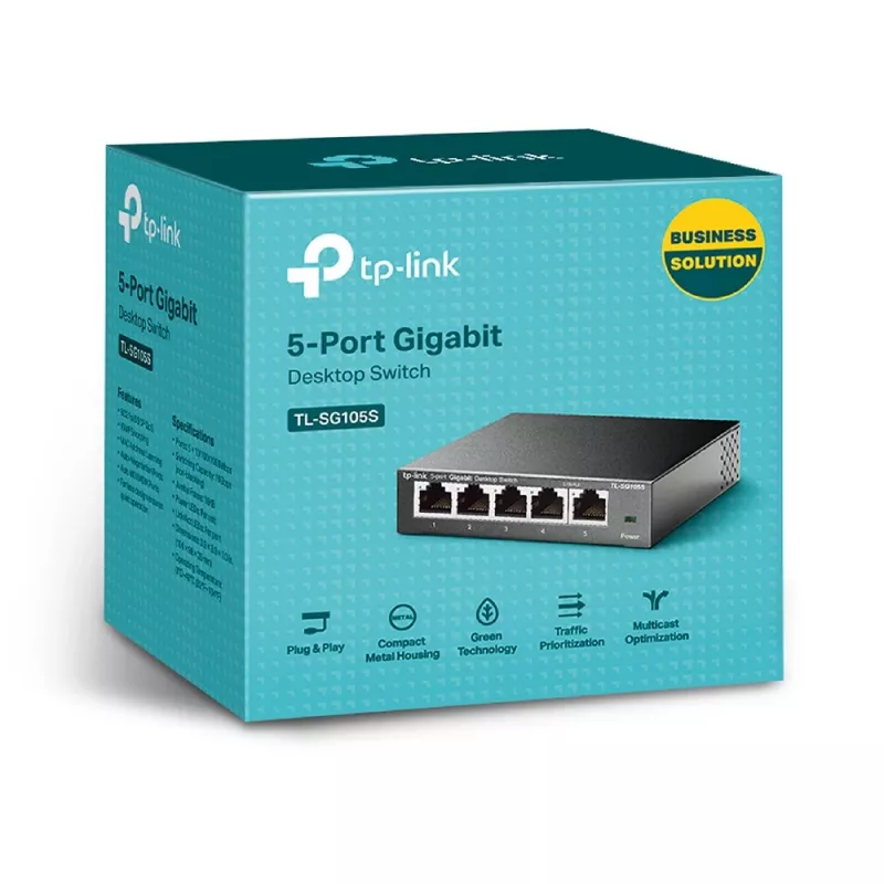 Switch no gestionado TP-Link TL-SG105S 5 puertos 10/100/1000Mbps