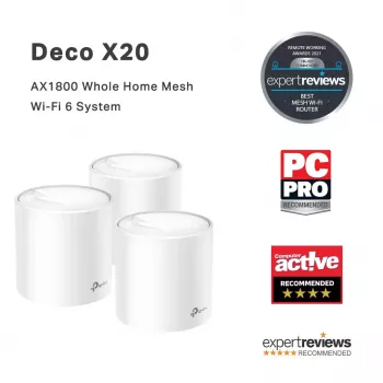 Sistema Wi-Fi 6 Mesh para todo el hogar TP-Link AX1800, pack de 3
