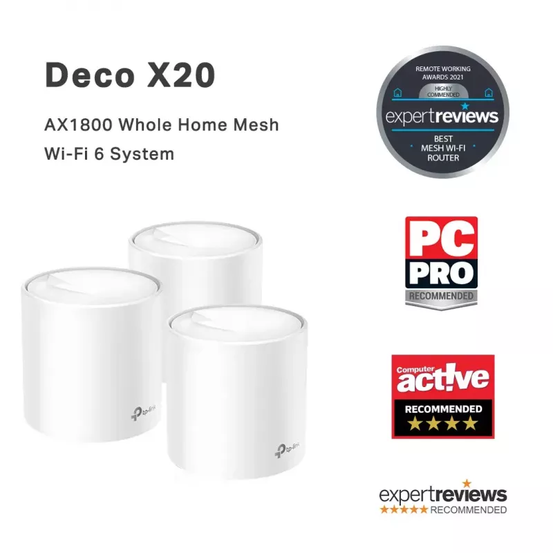 Sistema Wi-Fi 6 Mesh para todo el hogar TP-Link AX1800, pack de 3