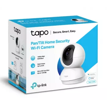 Cámara de seguridad WiFi TP-Link Tapo Pan/Tilt para el hogar, cámara de seguridad IP, interior, inalámbrica, 2400 MHz, FCC, IC, CE, NCC, techo