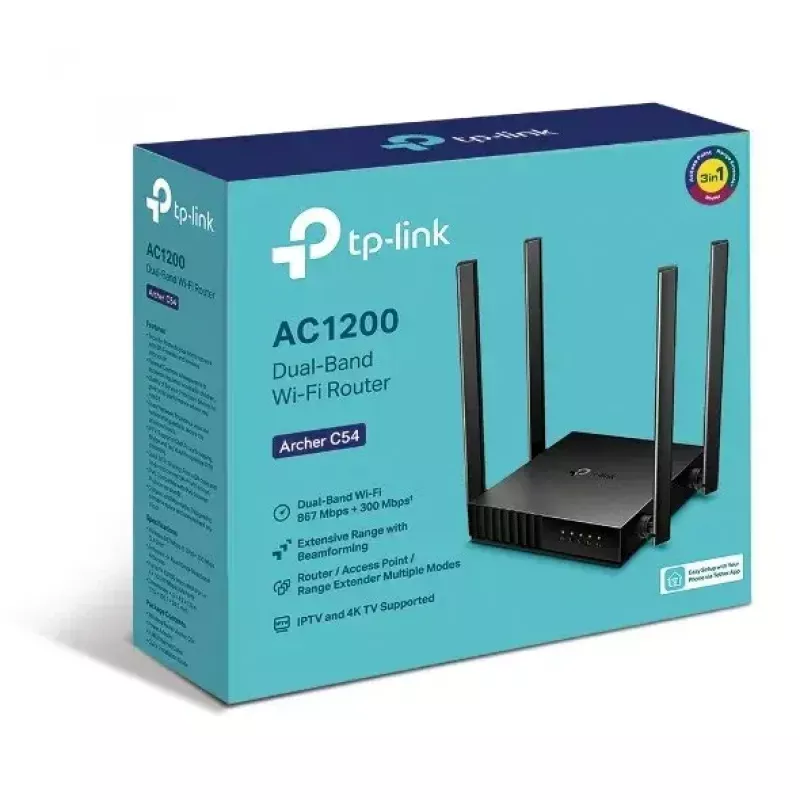 Router Wi-Fi TP-Link Archer C54 Fast Ethernet Dual Band (2,4 GHz / 5 GHz) Negro