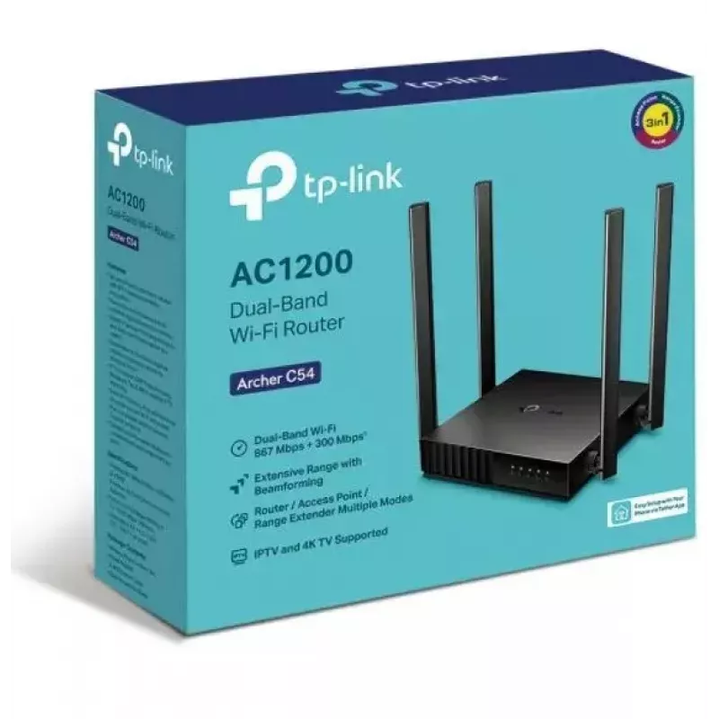 Router Wi-Fi TP-Link Archer C54 Fast Ethernet Dual Band (2,4 GHz / 5 GHz) Negro