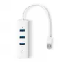 Dock/Replicador de puertos para portátil TP-Link UE330 Cableado USB 3.2 Gen 1 (3.1 Gen 1) Type-A Blanco
