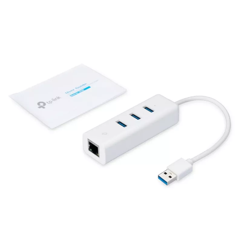 Dock/Replicador de puertos para portátil TP-Link UE330 Cableado USB 3.2 Gen 1 (3.1 Gen 1) Type-A Blanco