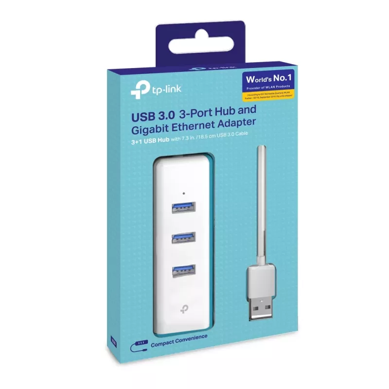 Dock/Replicador de puertos para portátil TP-Link UE330 Cableado USB 3.2 Gen 1 (3.1 Gen 1) Type-A Blanco