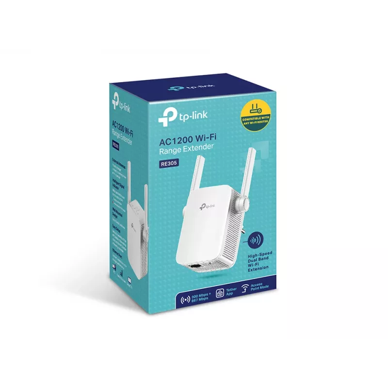 Repetidor Wi-Fi Mesh TP-Link AC1200, Blanco