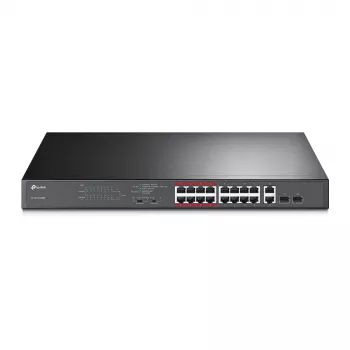 Switch PoE no gestionado TP-Link 16 puertos 10/100Mbps + 2 puertos Gigabit