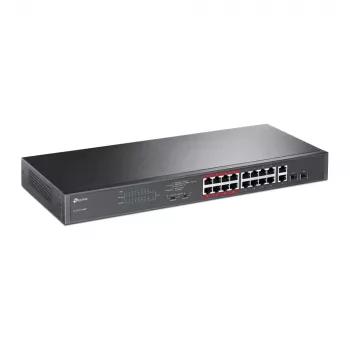 Switch PoE no gestionado TP-Link 16 puertos 10/100Mbps + 2 puertos Gigabit