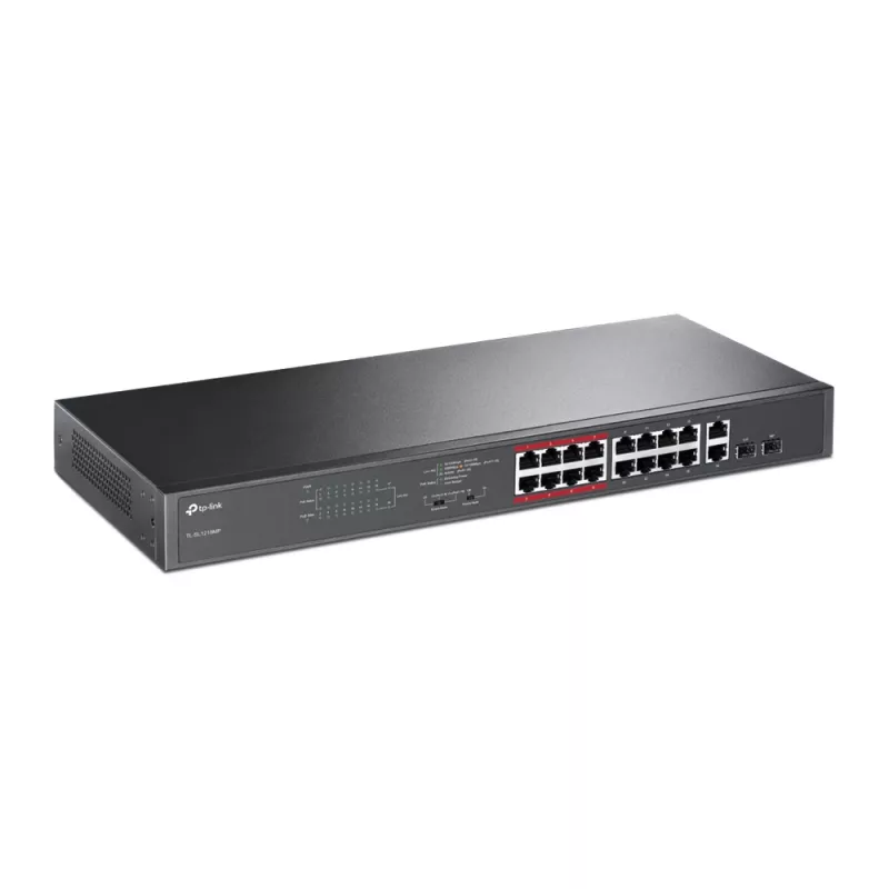 Switch PoE no gestionado TP-Link 16 puertos 10/100Mbps + 2 puertos Gigabit