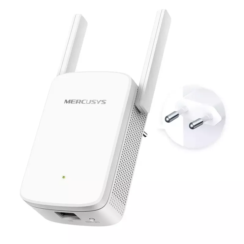 Amplificador de cobertura Wi-Fi MERCUSYS ME30 AC1200 — Dual band 802.11b/g, 2 antenas externas, 1x RJ-45