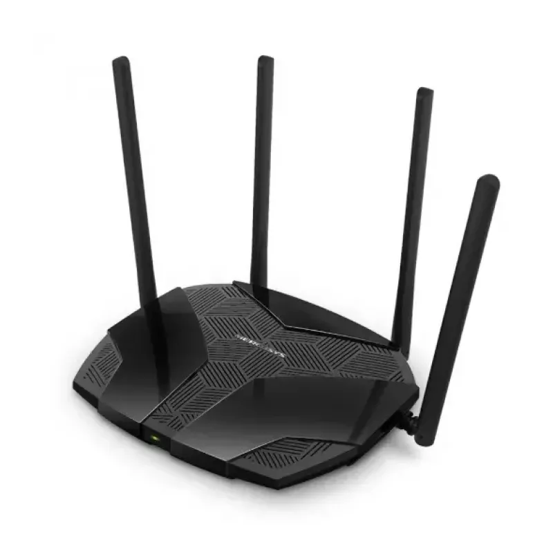 Router de sobremesa MERCUSYS MR80X — Wi‑Fi 6 dual band (802.11ax), 3000 Mbit/s, 4 antenas externas, 3 puertos Gigabit LAN
