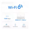 Sistema Mesh MERCUSYS Halo H60X (pack de 3) — Wi‑Fi 6 dual band, hasta 1500 Mbit/s, cobertura 550 m², 2× conexiones LAN