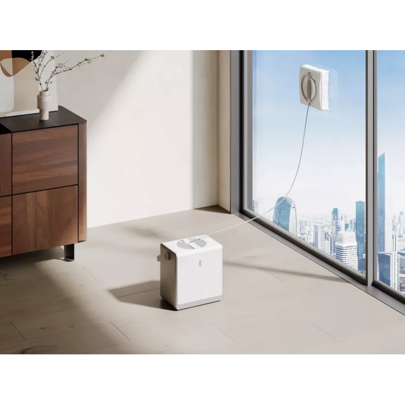 Limpiacristales Ecovacs WINBOT W2 OMNI — batería 4500 mAh, 96 W, motor sin escobillas, paño 260×251 mm, cable 5,5 m, tamaño mínimo de ventana 30×40 cm
