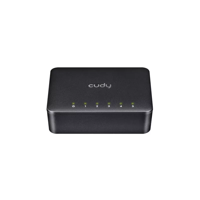 Switch de red Cudy GS105D, 5 puertos Gigabit Ethernet (10/100/1000), 1 Gbit/s de ancho de banda, alimentación DC 5V