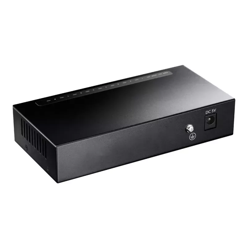 Switch de red Cudy GS108 — 8 puertos Gigabit Ethernet (10/100/1000), negro, 16 Gbit/s de capacidad de conmutación