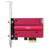 Tarjeta de red WLAN/Bluetooth interna Cudy WE4000 — PCIe, Intel AX200, Wi‑Fi 6 Tri-Band (2,4/5/6 GHz), 2400 Mbit/s, Bluetooth 5.0