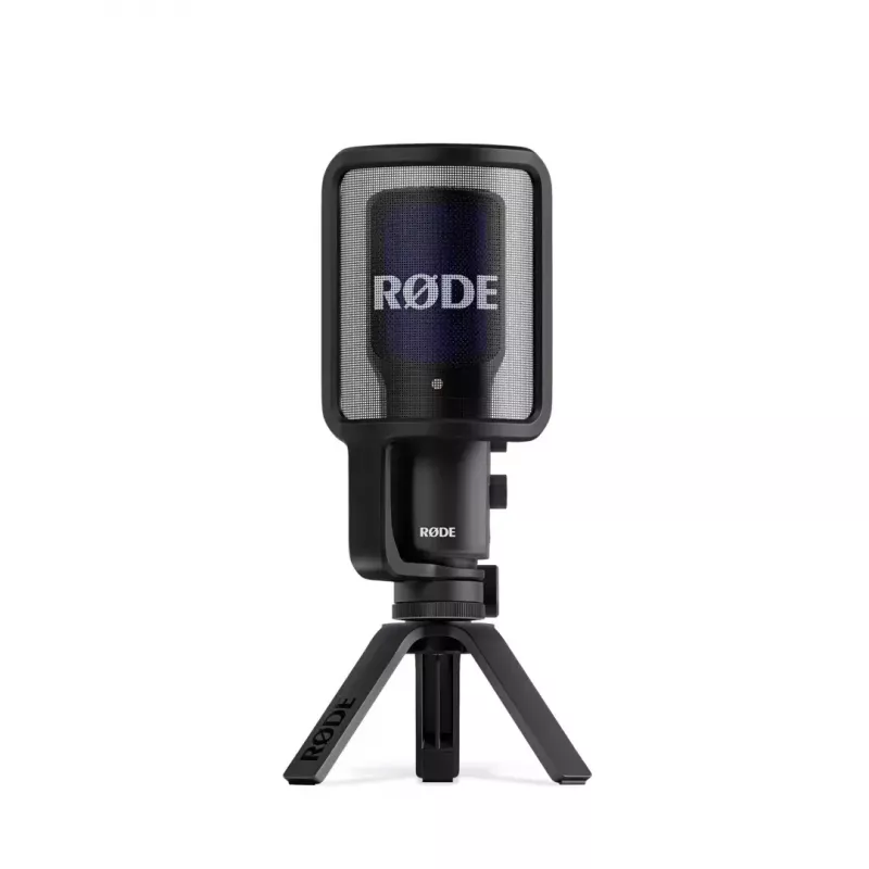 Micrófono USB de condensador para PC RØDE NT-USB+ — Patrón cardioide, 24 Bit/48 kHz, 20–20000 Hz, salida de auriculares de 3,5 mm, USB-C, negro