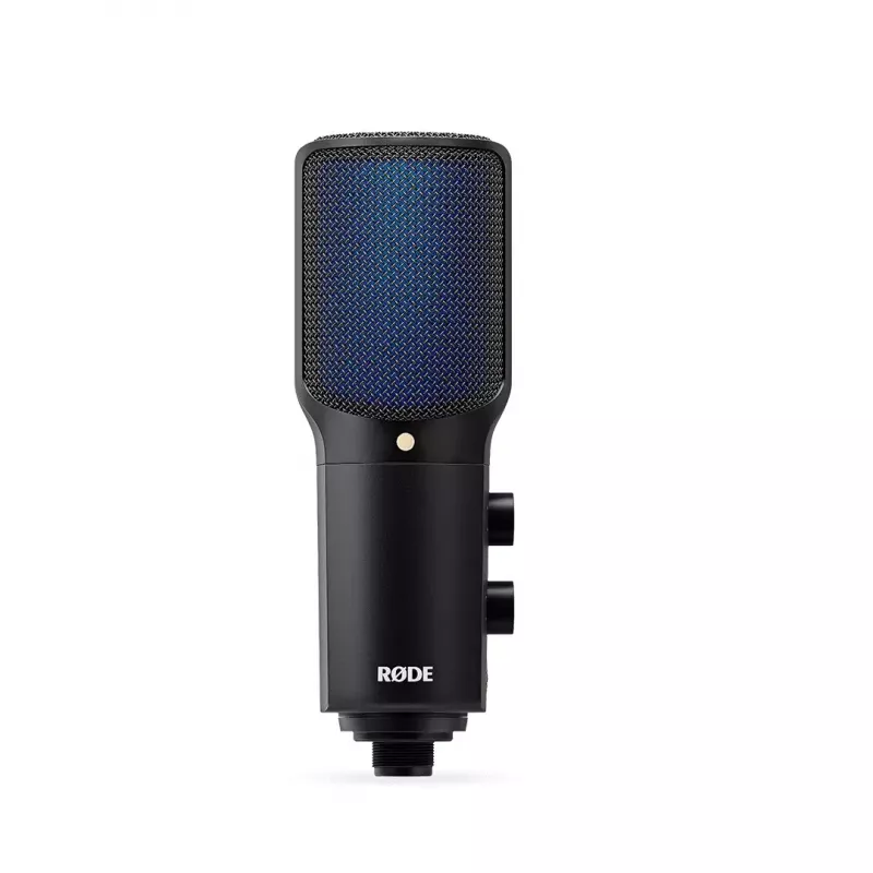 Micrófono USB de condensador para PC RØDE NT-USB+ — Patrón cardioide, 24 Bit/48 kHz, 20–20000 Hz, salida de auriculares de 3,5 mm, USB-C, negro