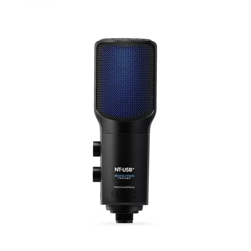 Micrófono USB de condensador para PC RØDE NT-USB+ — Patrón cardioide, 24 Bit/48 kHz, 20–20000 Hz, salida de auriculares de 3,5 mm, USB-C, negro